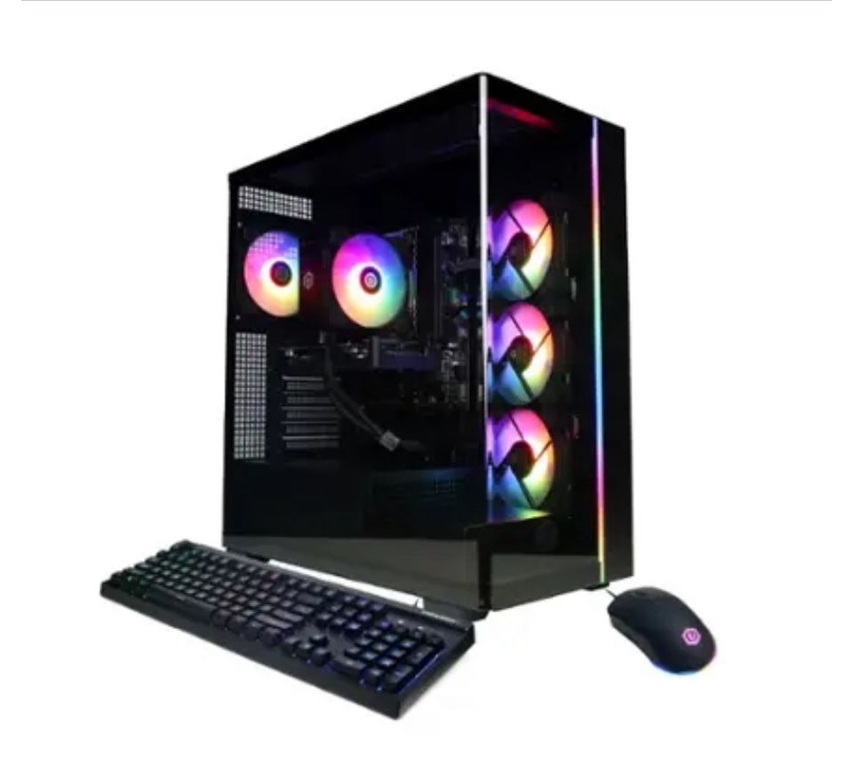 CyberPowerPC - Gamer Master Gaming Desktop - AMD Ryzen 5 5500 - 16GB Memory - NVIDIA GeForce RTX 4060 8GB - 1TB SSD - Black
