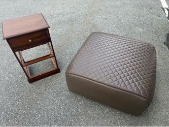 Ottoman and night stand