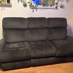 Dual Power Reclining Sofa w/ FULL Adjustments 