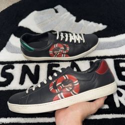 Gucci Ace Kingsnake Leather Sneakers (Size 10 UK = 11 US)