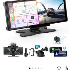 IIWEY Portable Apple Carplay Screen, 10’’ Car Stereo Wireless