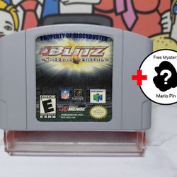 NFL Blitz Special Edition Nintendo 64 Game Cartridge RARE Tested & Authentic + Free Mario Pin