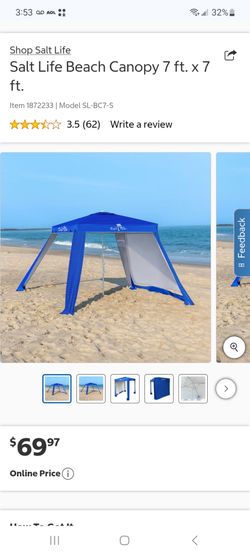 Salt Life Beach Canopy 7 ft. x 7 ft $45 or 2 for $80