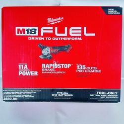 Milwaukee, M18 FUEL 18V Brushless Cordless 4-1/2 in./5 in. Grinder w/Paddle Switch (Tool-Only)