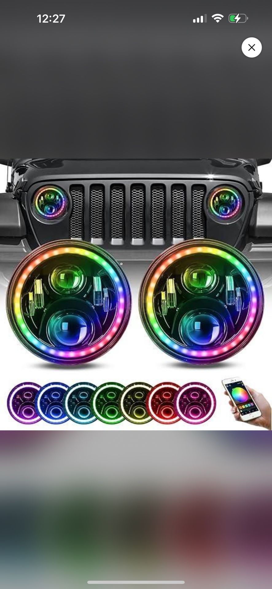 YEEGO DIRECT RGB05 LED Headlight w/ RGB Halo