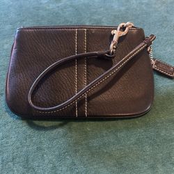 COACH wristlet/purse in Black Leather