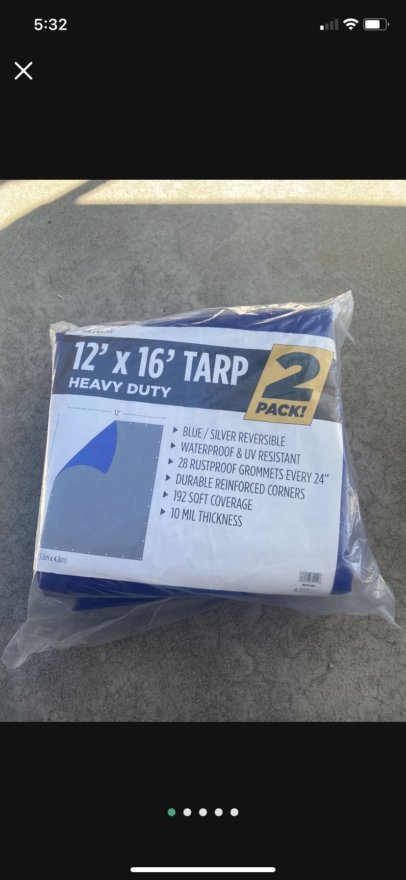 HEAVY DUTY TARPS PACK OF 2