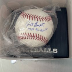 Jeff Burroughs Signed Baseball W/ COA 1974 AL MVP