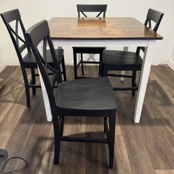 Refinished Breakfast Table + 4 Chairs