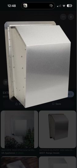 Exterior Range Hood Blower Vent Box