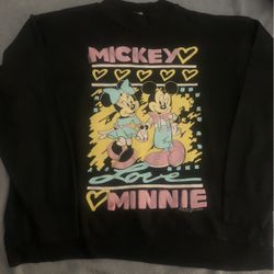 Mickey & Minnie double sided sweatshirt 1980’s Vintage and super RARE!!