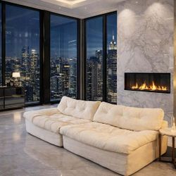 Teddy Cloud sleeper Sofa 108 Inch Deep, Comfortable and Cozy Oversized , Modular Sectional , couch , Color white