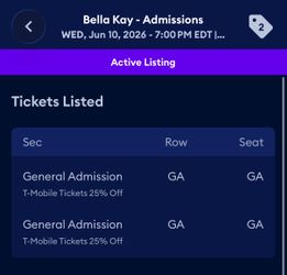 2 Bella Kay tickets