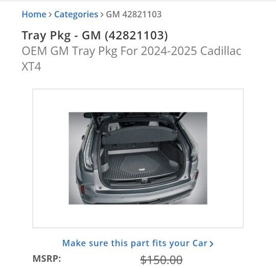 XT4 Cargo Mat