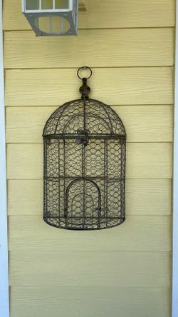 Wire basket wall decor