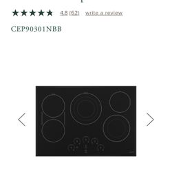 Café Electric Smoothtop Cooktop (Black Glass) – New Open Box 💥 Price today: $999 (New Open Box)  Upgrade your kitchen with this sleek Café glass cook