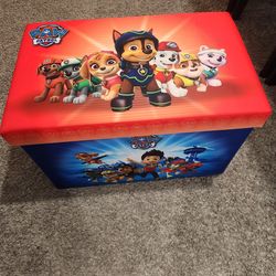 Cushioned top Paw Patrol storage or toy box