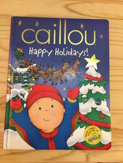 Kids Book Vintage Caillou Happy Holidays Picture Book Hardcover Christmas Famiy