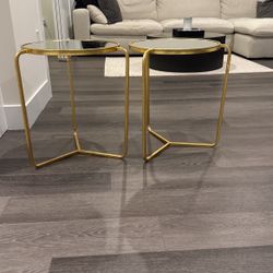 Glass top End Tables Set Of 2 