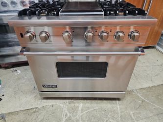 Stove Viking 36 inch silver used degotiable