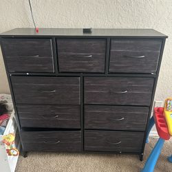 Black Fabric Dresser