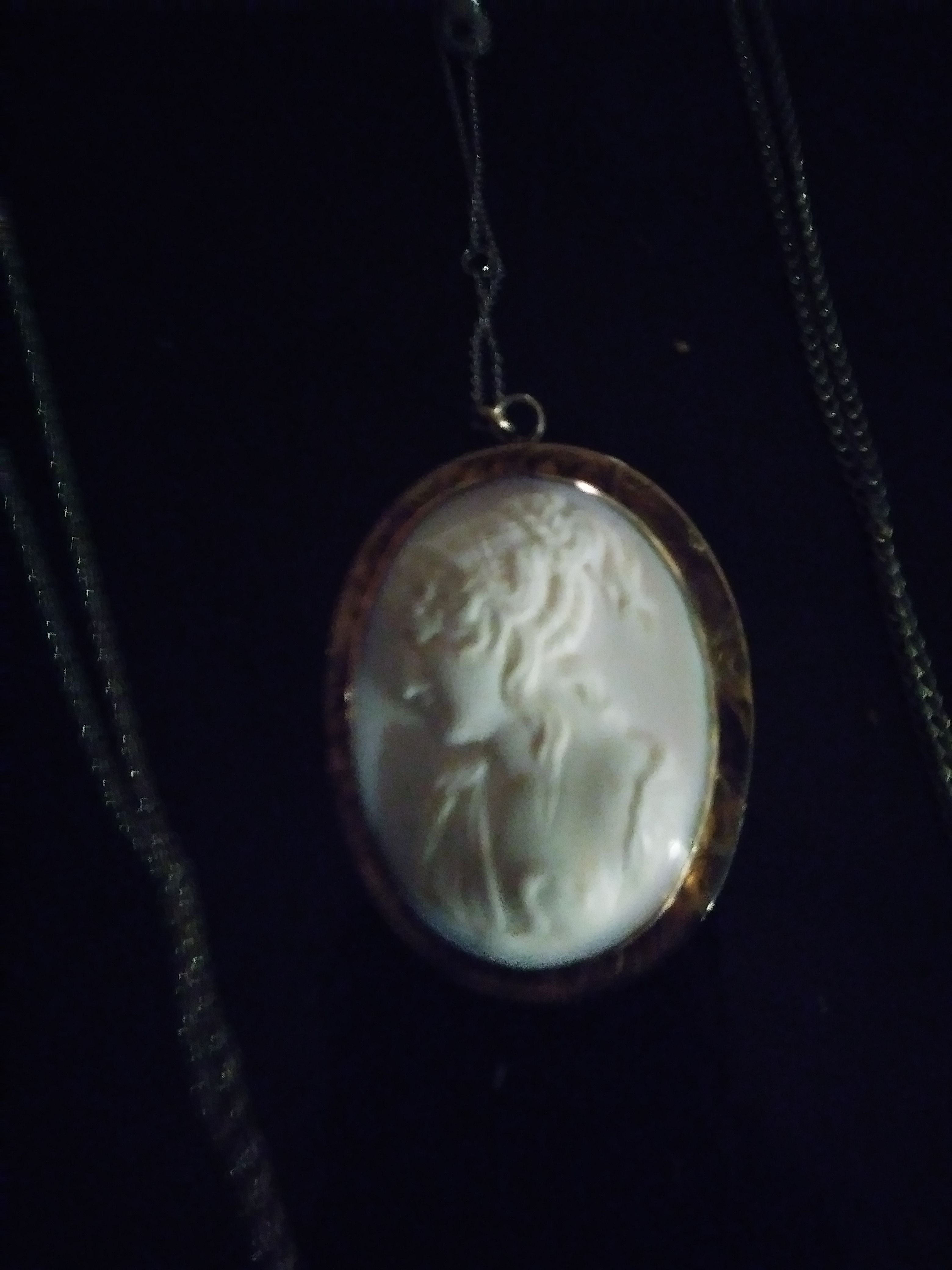 Gold and Ivory colored Cameo