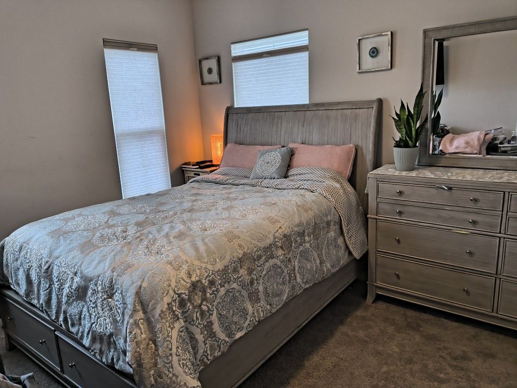 Bed and Dresser