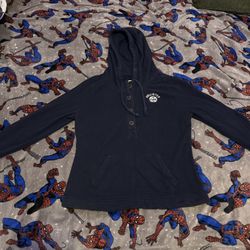 navy blue hollister hoodie 