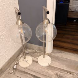 Marble Base Globe Lamps 