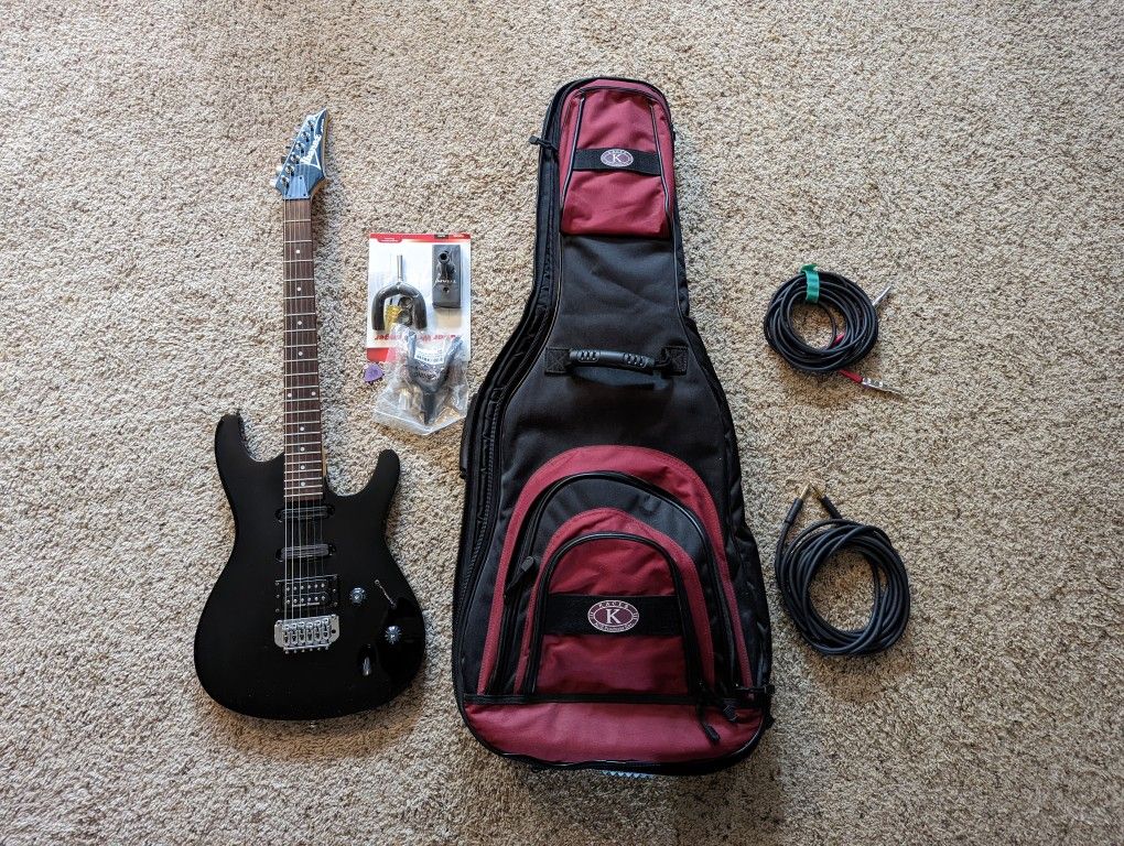 Black Ibanez SA160 electric guitar W/ Seymour Duncan pickups