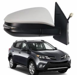 Side Mirror Car Door Mirror for Toyota RAV4 2013-2015 Right Passenger Side |Power Adjustable Glass | Heated Glass | Turning Signal| replace partslink 