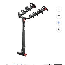 Allen Sports Locking 4-Bicycle Hitch Rack, Fits 2" Receiver Hitch, 140 lbs. Capacity, Black