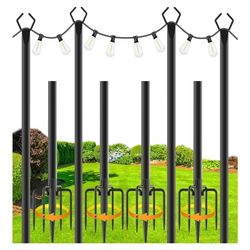 10ft string light poles