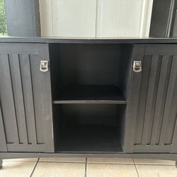 Bush Furniture Salinas Accent Storage Cabinet with Doors in Vintage Black