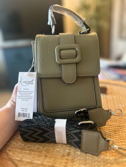 New K. Carroll Reba Crossbody Bag NWT Avocado Green- New!