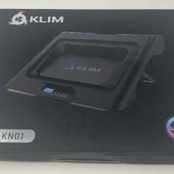 KLIM KN01 Laptop Cooling Pad RGB Stand, European Turbo Notebook Fan (3600 RPM)