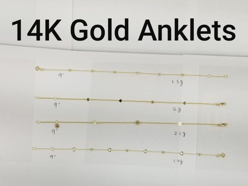 14k Anklets