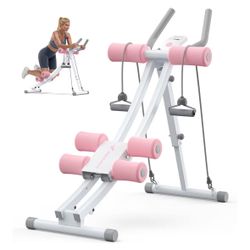 Dual Track Ab Machine, Adjustable Ab Trainer Machine, Ab Workout Equipment