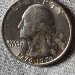 Error Bicentennial Quarter DD, Chip,of