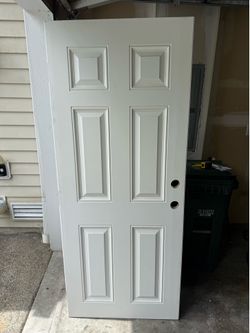 6 panel smooth fiberglass door