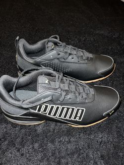 Puma Men's Athletic Running Low Top Shoes Black Gold