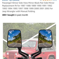 jeep wrangler side mirrors new
