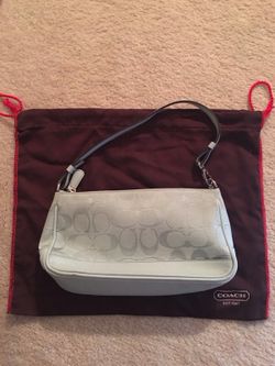 Light Blue Coach Shoulder Bag