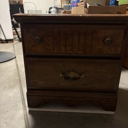 FREE— Vintage Wood Nightstand / Side Table – 2 Drawer”