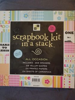 Scrapbook kit in a stack 12" x 12"