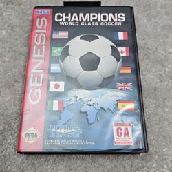 Champions World Class Soccer Sega Genesis CIB