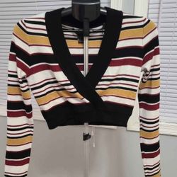 Striped Cropped Sweater