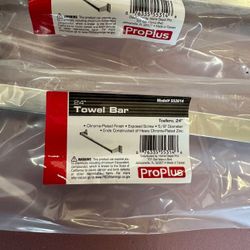 ProPlus 24 in. Towel Bar Chrome Plated