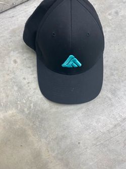 Black Baseball Cap with Teal Embroidered Logo