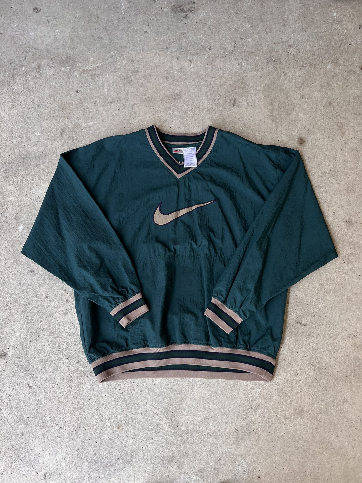Vintage Nike Green Pullover Windbreaker